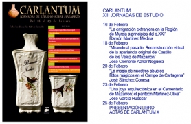 XIII Jornadas de Estudio de Mazarrón – “Carlantum”